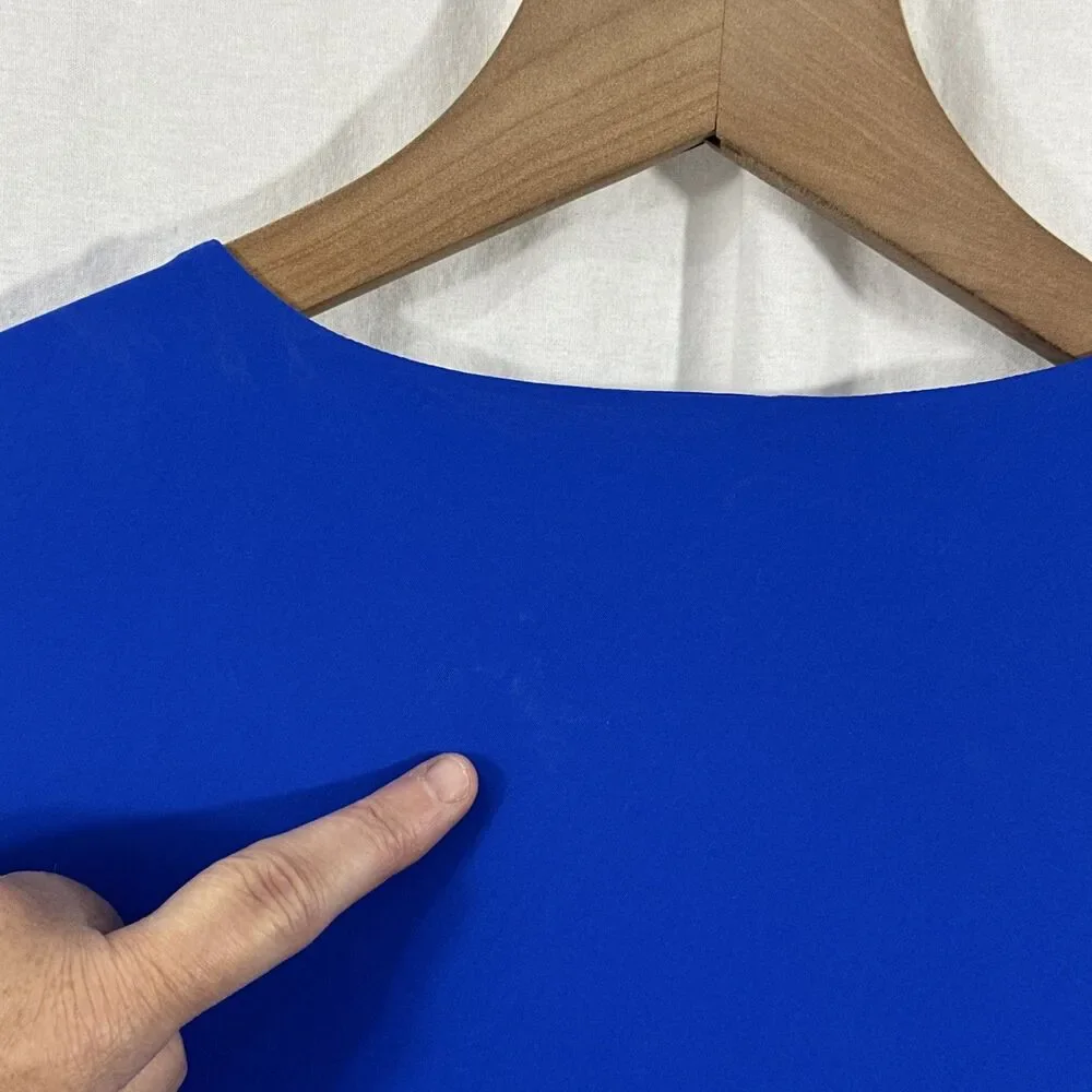 Sweaty Betty Shayla Ruched Long Sleeve Midi Dress Electric Blue Womens S Sculpt - Picture 16 of 16